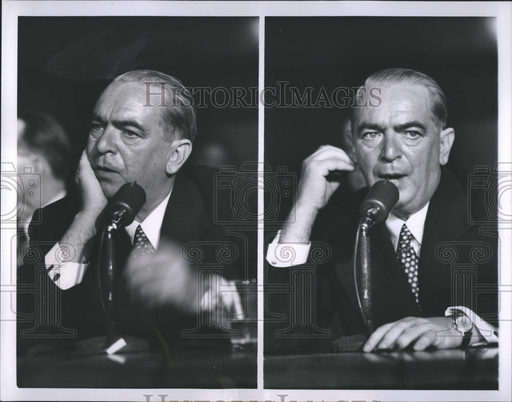 1951 Press Photo Former New York Mayor William Oâ€Dwyer Senate Crime Committee - Historic Images