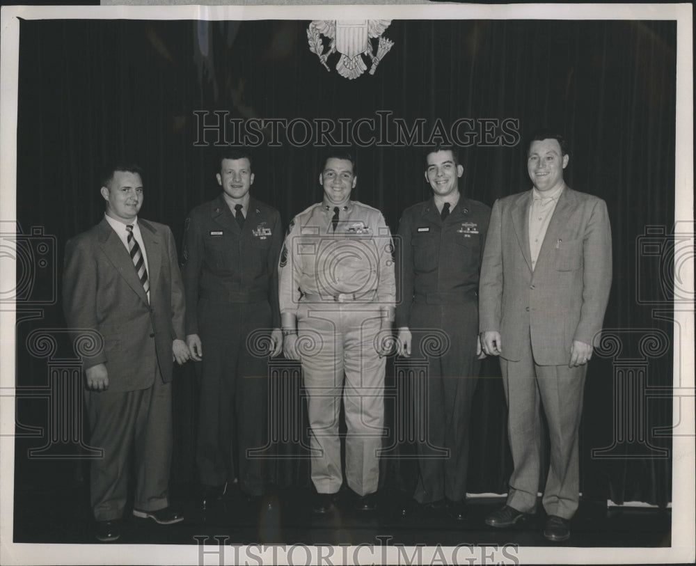 1954 Press Photo Wm O&#39;Dowd,Sgt RL Barber,SFC JK Tirrell,PFC GA Patten,J Sullivan - Historic Images