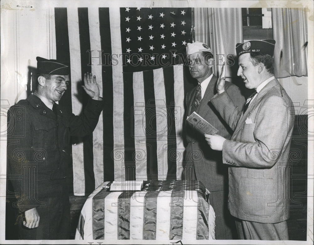 1950 Press Photo Korean wounded in Disabled US Vets,V O&#39;Hara,T Keating&amp; W Morgan - Historic Images