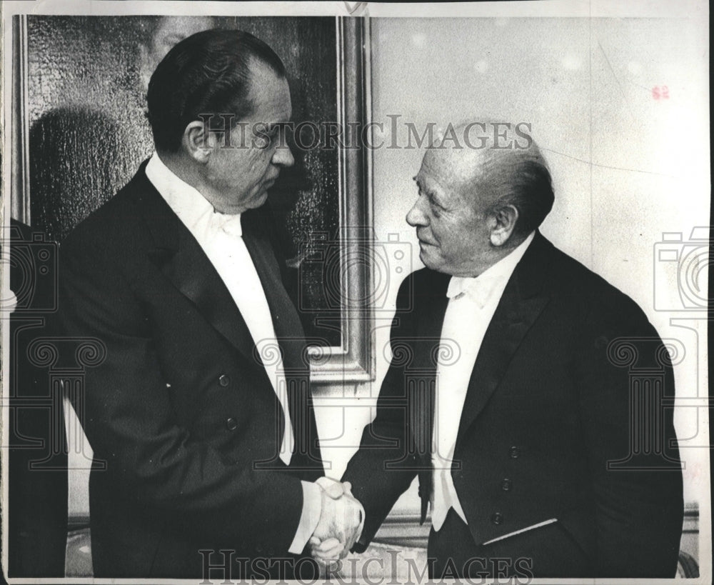 1970 Press Photo President Nixon and conductor Eugene Ormandy - Historic Images