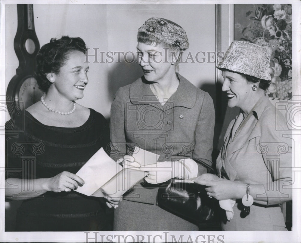 1957 Press Photo Mrs O Kelley Anderson,Mrs Wm Sheets &amp; Mrs C L Copeland - Historic Images