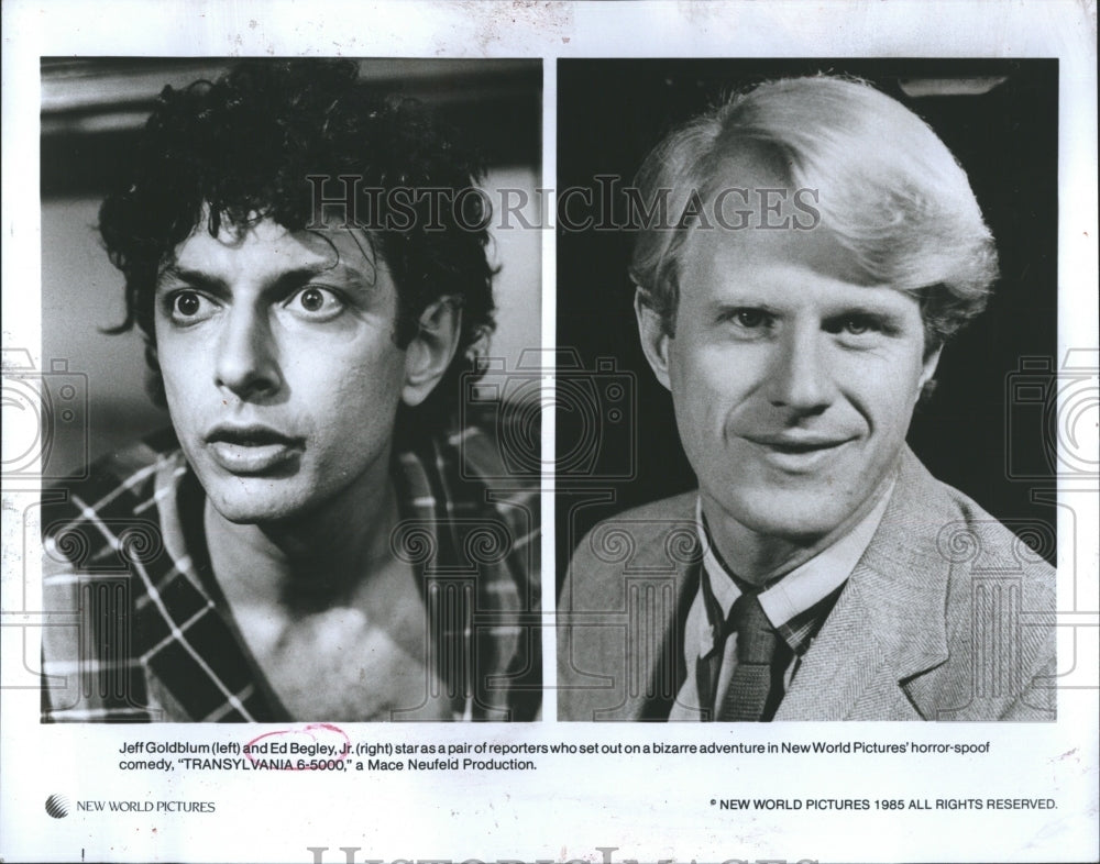 1991 Press Photo Jeff Goldblum &amp; Ed Begley Jr in &quot;Translyvania 6-5000&quot; - Historic Images