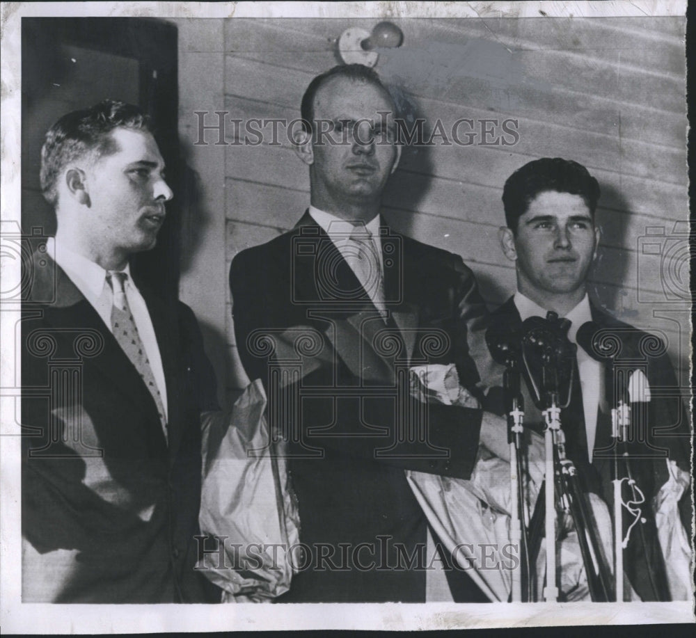 1955 Press Photo Otho Bell, Lewis Griggs &amp; William Cowart Communists - Historic Images