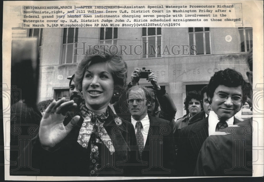 1974 Press Photo Richard Ben-Veniste &amp; Jill Vollner - Historic Images