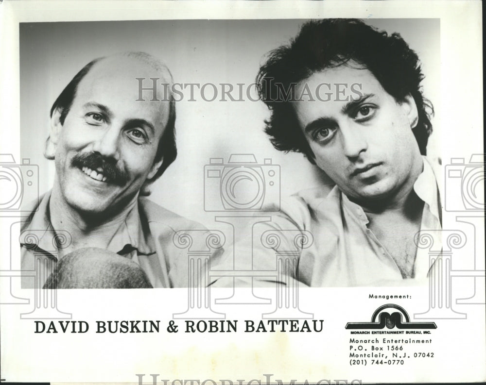 Press Photo Folk Pop Singers David Buskin Robin Batteau Cabaret Act - Historic Images