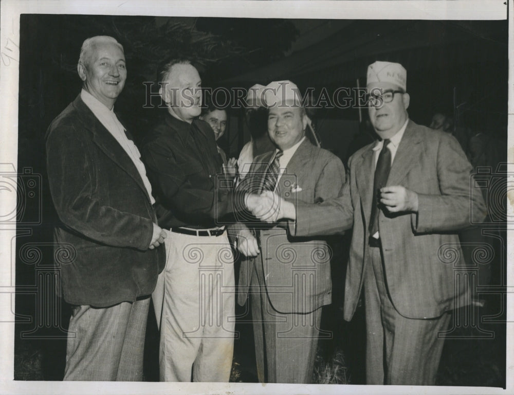 1951 Press Photo Bank Officials Halford Wilson Raymond Harold Harry McIntosh - Historic Images