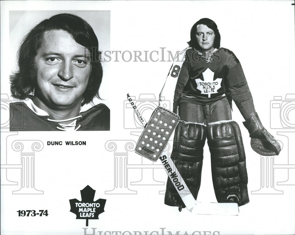 Press Photo Dunc Wilson Canadian professional ice hockey goaltender. - Historic Images