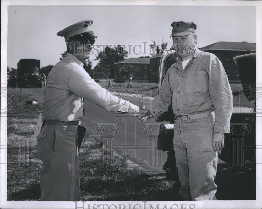 1956 Press Photo Maj Frank Wysaski &amp; Col Ira Irwin - Historic Images