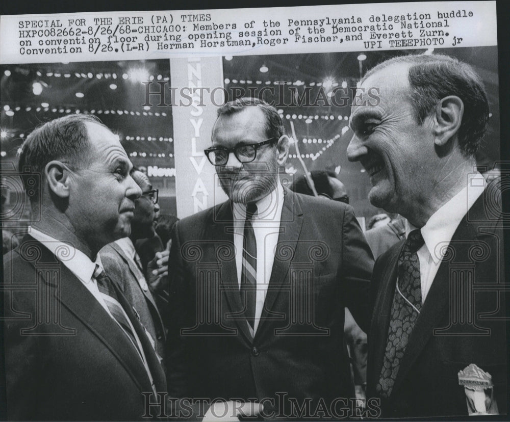 1968 Press Photo Herman Horstman,Roger Fischer and Everett Zurn - Historic Images