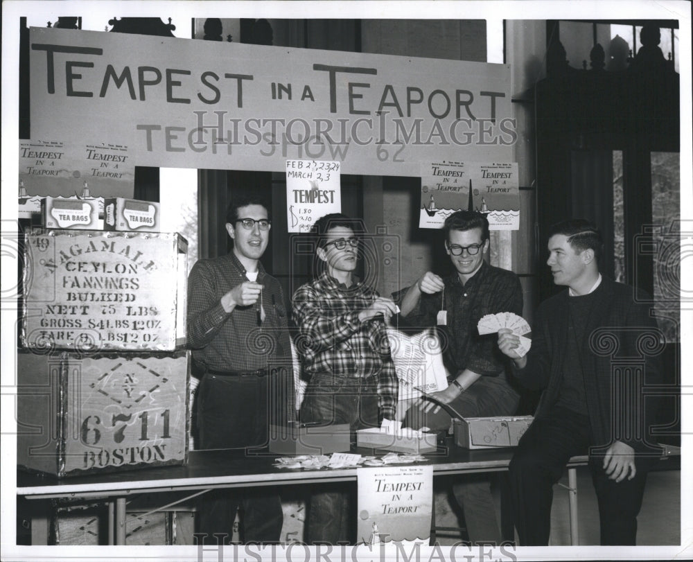 1962 Press Photo Richard Hornby, Mike Fein, Lenny Cohen, Mike Platt - Historic Images