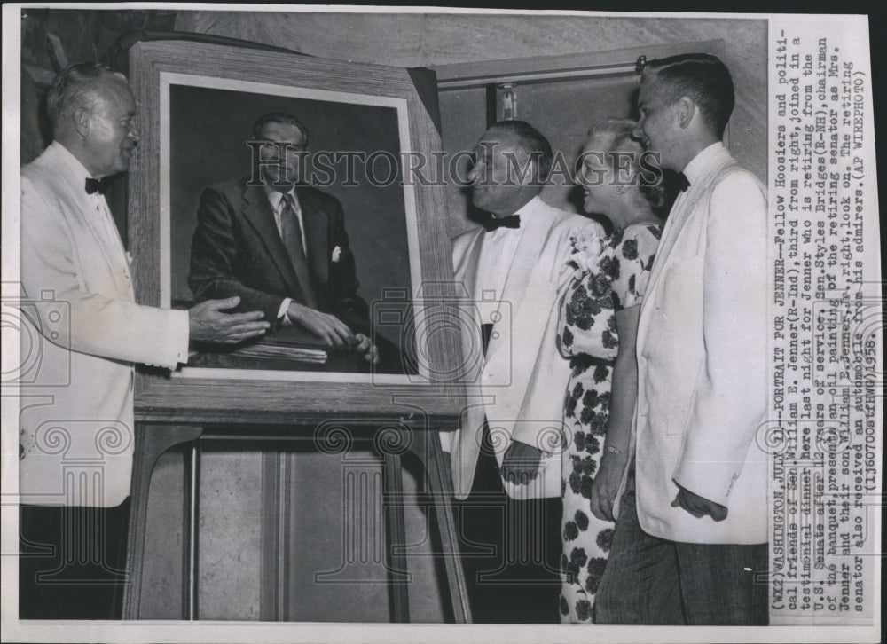 1958 Press Photo Sen.William Jenner(R-ind) - Historic Images