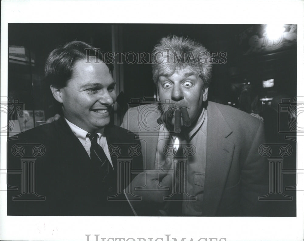 1997 Press Photo Punch Bar Opening Sheraton Boston Lenny Clarke Comedian - Historic Images