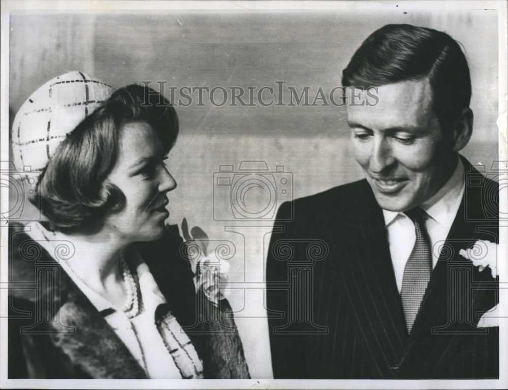 1966 Press Photo Netherlands Princess Beatrix Claus Von Amsberg German Diplomat - Historic Images