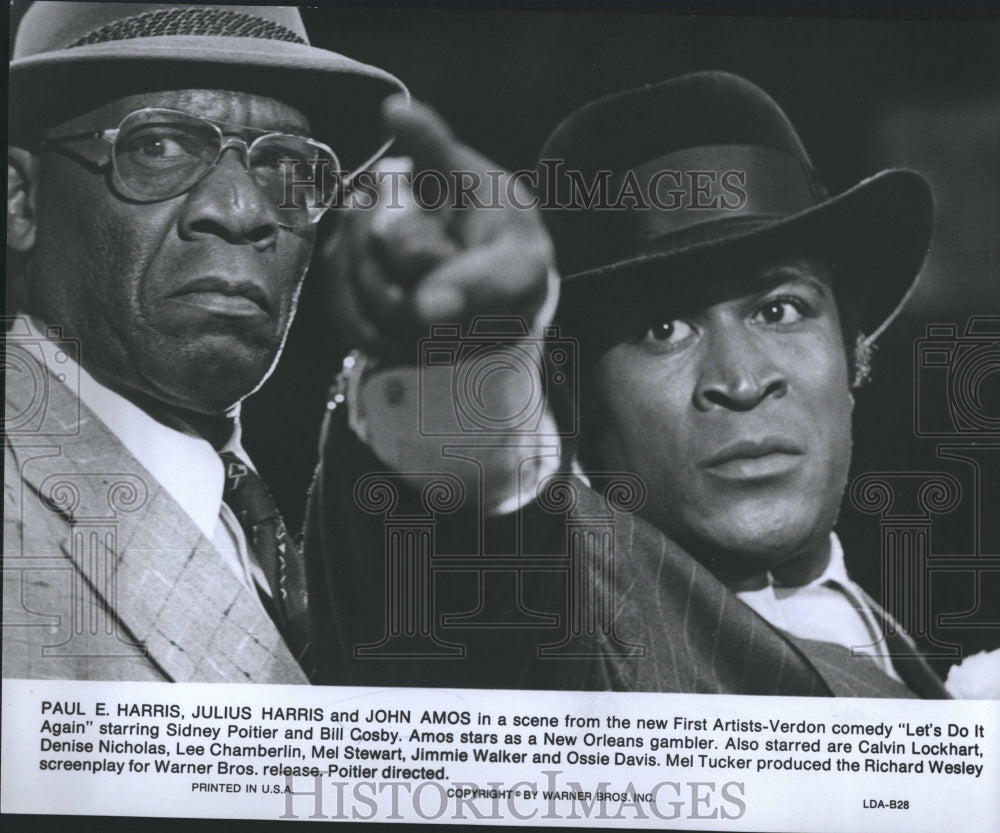 1975 Press Photo Paul Harris &amp; John Amos in &quot;Let&#39;s Do It Again&quot; - Historic Images