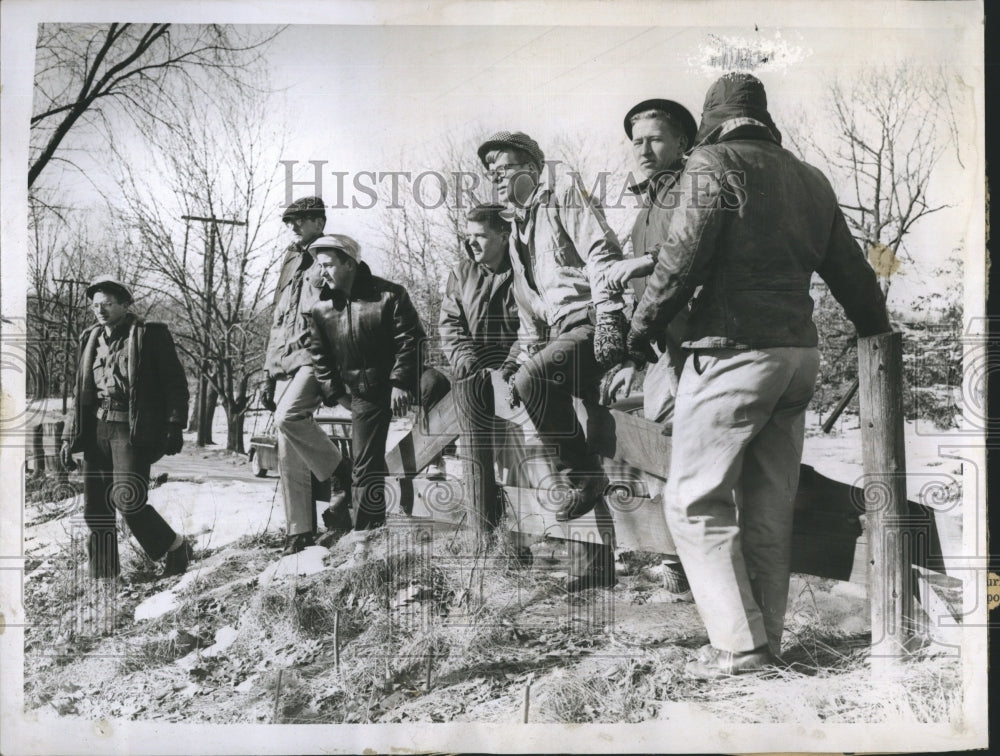 1956 Press Photo Thomas Clark Search After Hazing At Fraternity Hazing - Historic Images