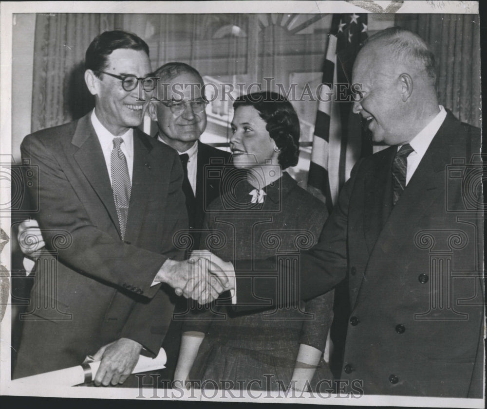 1955 Press Photo Dillon Anderson National Security Advisor President Eisenhower - Historic Images