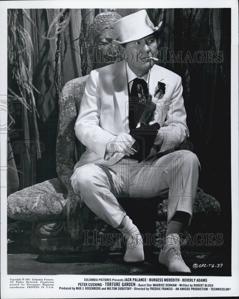 1968 Press Photo Film Torture Garden Burgess Meredith Jack Palance Beverly Adams - Historic Images