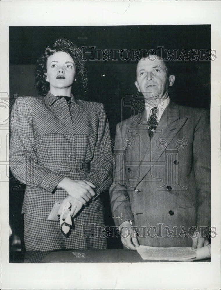 1948 Press Photo Actress Madge Meredith sentence 25 years kidnap-beating manager - Historic Images