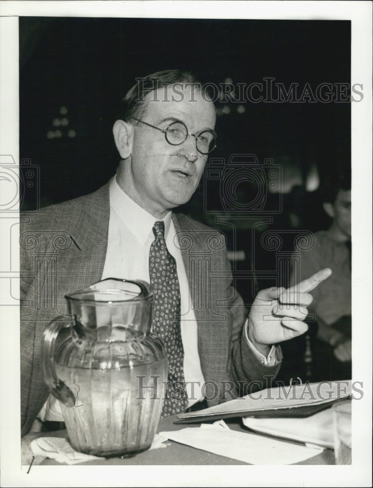 1938 Press Photo Professor Edward Fenlon Appears Before Senate Committee - Historic Images