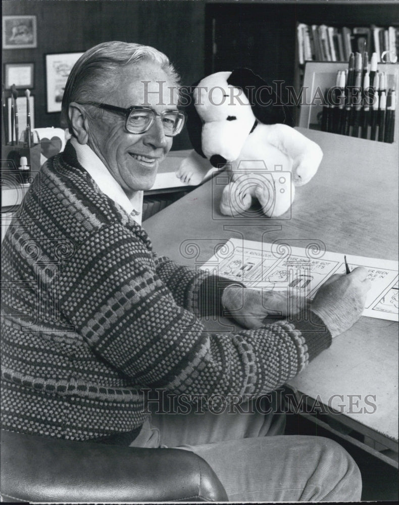 1987 Press Photo A picture of Charles Schulz - Historic Images