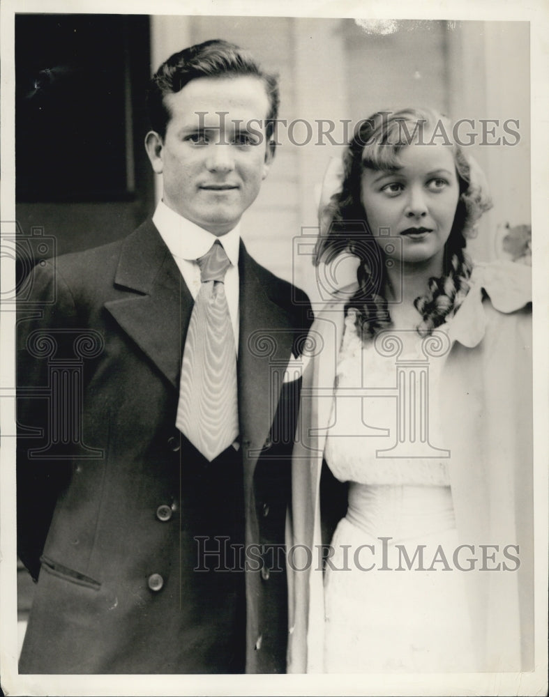 1935 Press Photo Eric Linden and Cecilia Parker - Historic Images