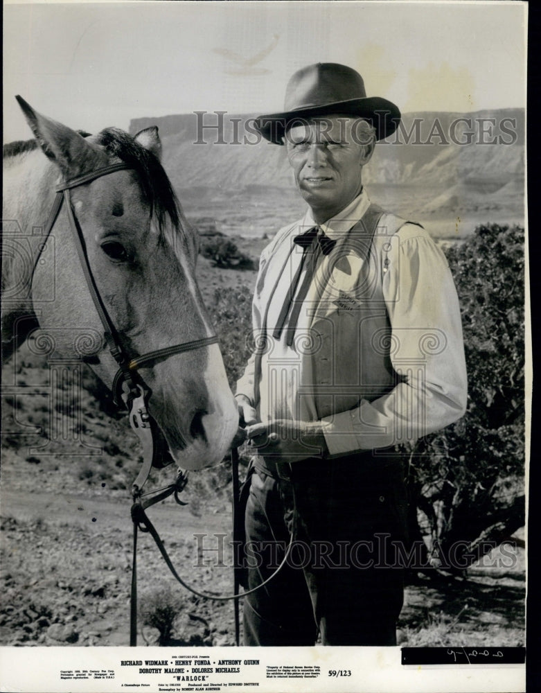 Press Photo Richard Widmark in "Warlock" - Historic Images
