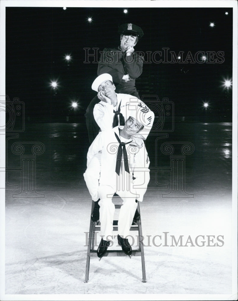 1972 Press Photo Bill Jack &amp; Top In Snipstads &amp; Johnson Ice Follies - Historic Images