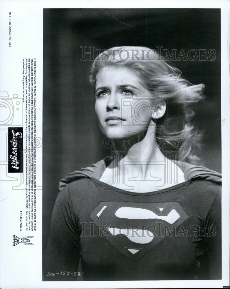 Press Photo Actress Helen Slater portrayed as Supergirl. - Historic Images