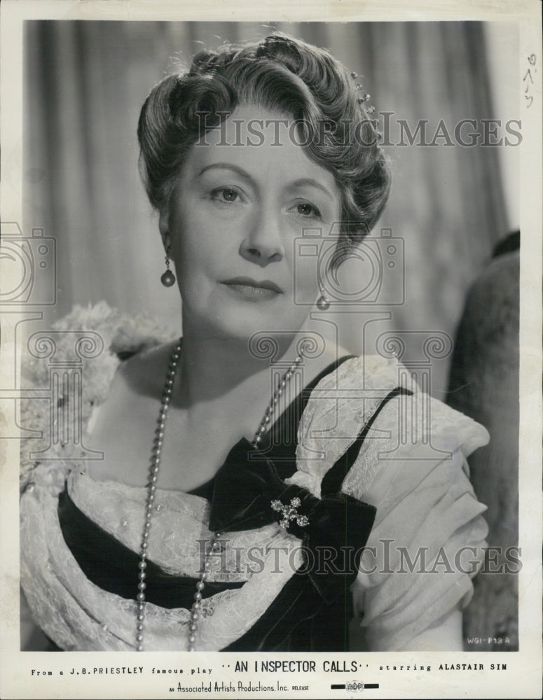 1954 Press Photo Actor Olga Lindo Movie An Inspector Calls - Historic Images