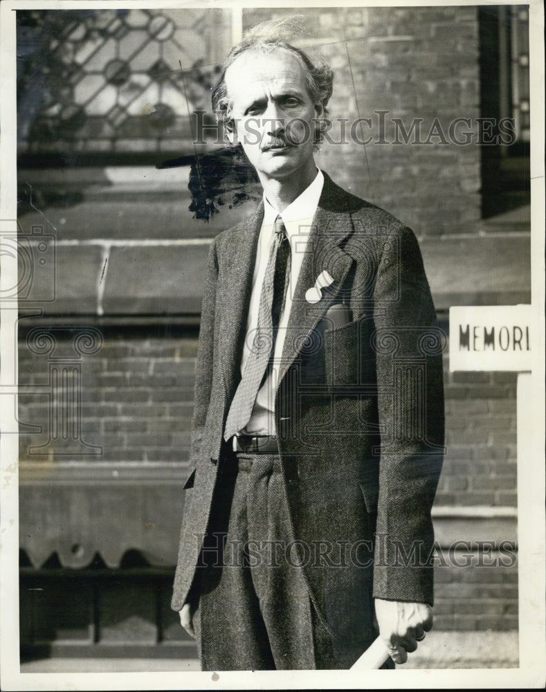 1936 Press Photo Eugene Piucard of Switzerland at Harvard - Historic Images