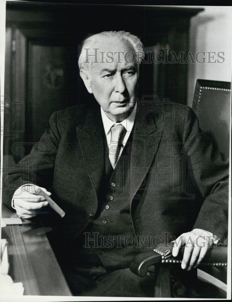 1958 Press Photo Theodore Heuss, President of Germany - Historic Images