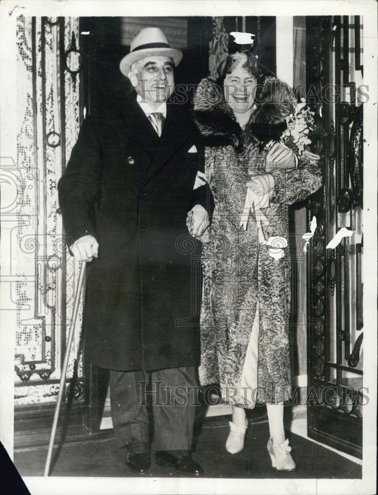 1935 Press Photo Mr & Mrs. Joseph Davies Married - Historic Images