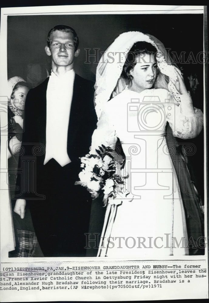 1971 Press Photo Susan Eisenhower and husband Alexander Hugh Bradshaw - Historic Images