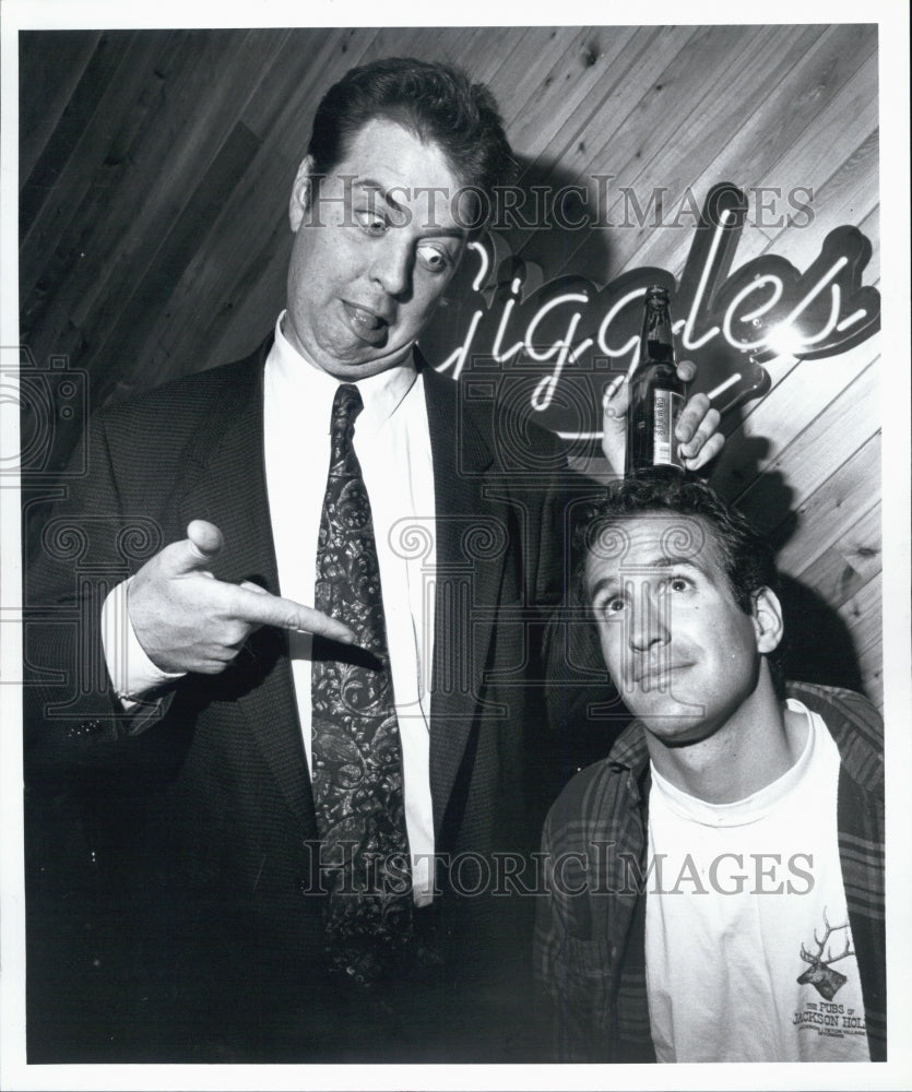 1993 Press Photo Comedians Jim McCue and Peter Cummin - Historic Images