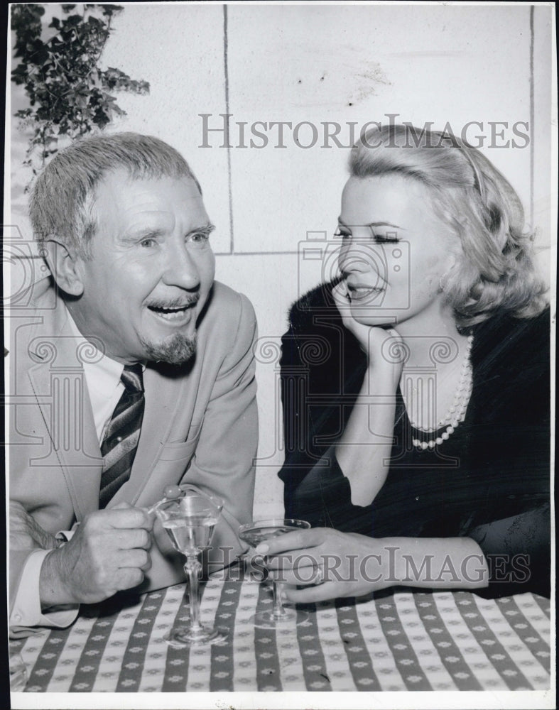 1963 Press Photo Actor Burgess Meredith Actress Gena Rowland - Historic Images