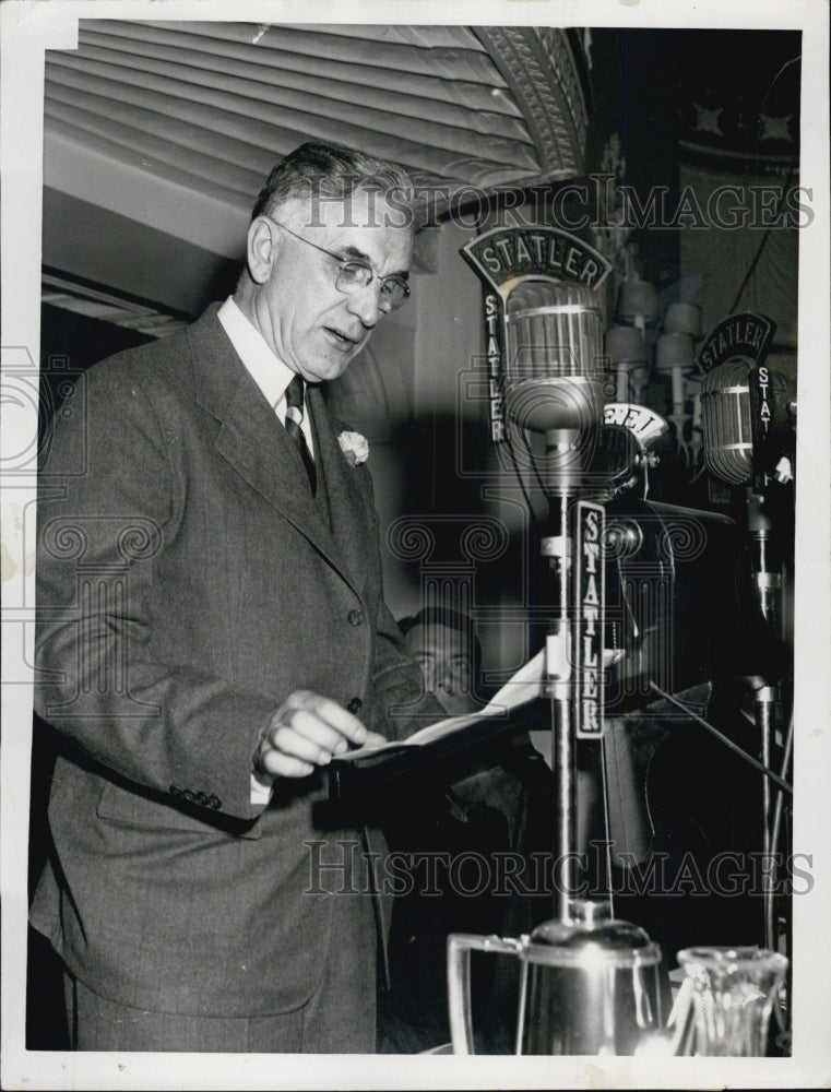 1947 Press Photo Cong. John W. McCormack, during Ad Club Luncheon. - Historic Images