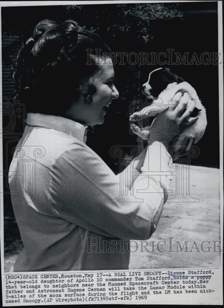 1969 Press Photo Dionne Stafford Daughter of Astronaut Tom Stafford - Historic Images