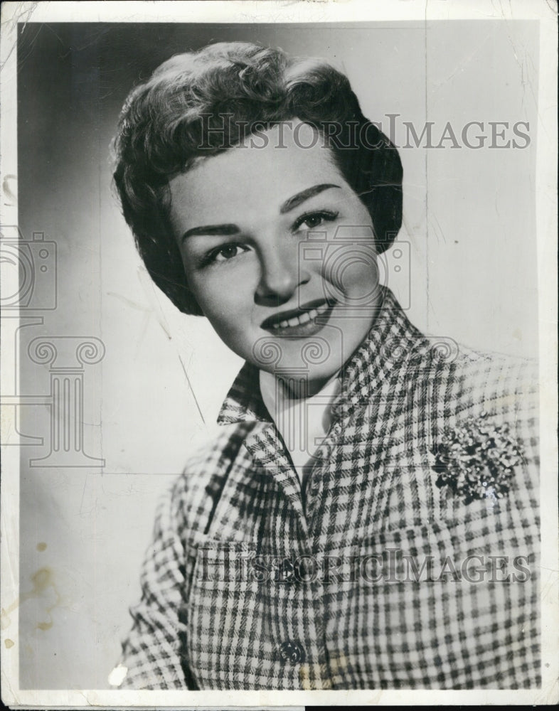 1955 Press Photo Jo Stafford stars in &quot;Voice of Firestone&quot; - Historic Images