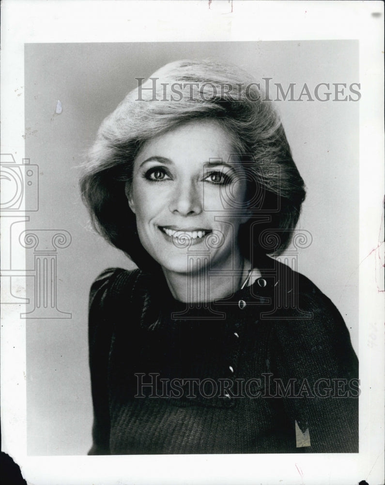 Press Photo American television journalist Lesley Stahl - Historic Images