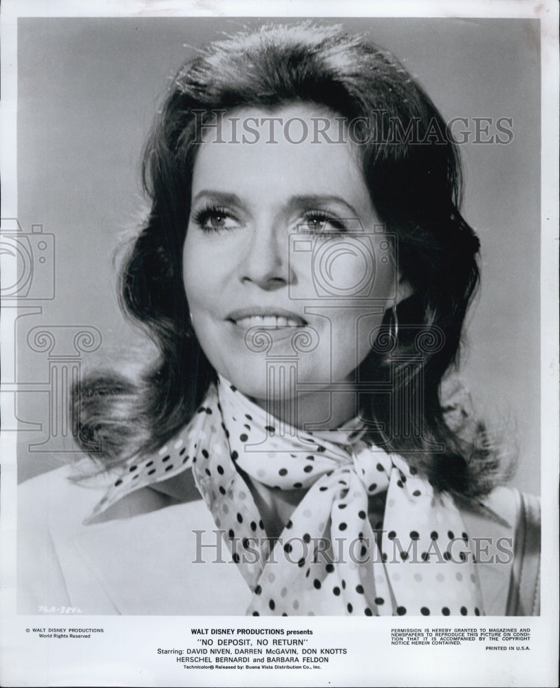 1976 Press Photo Barbara Feldon in "No Deposit,No Return" - Historic Images