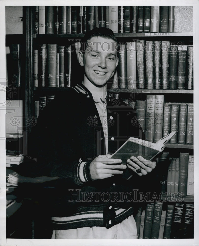 1953 Press Photo Michael A. Heuer, 17, Loyola High School - Historic Images