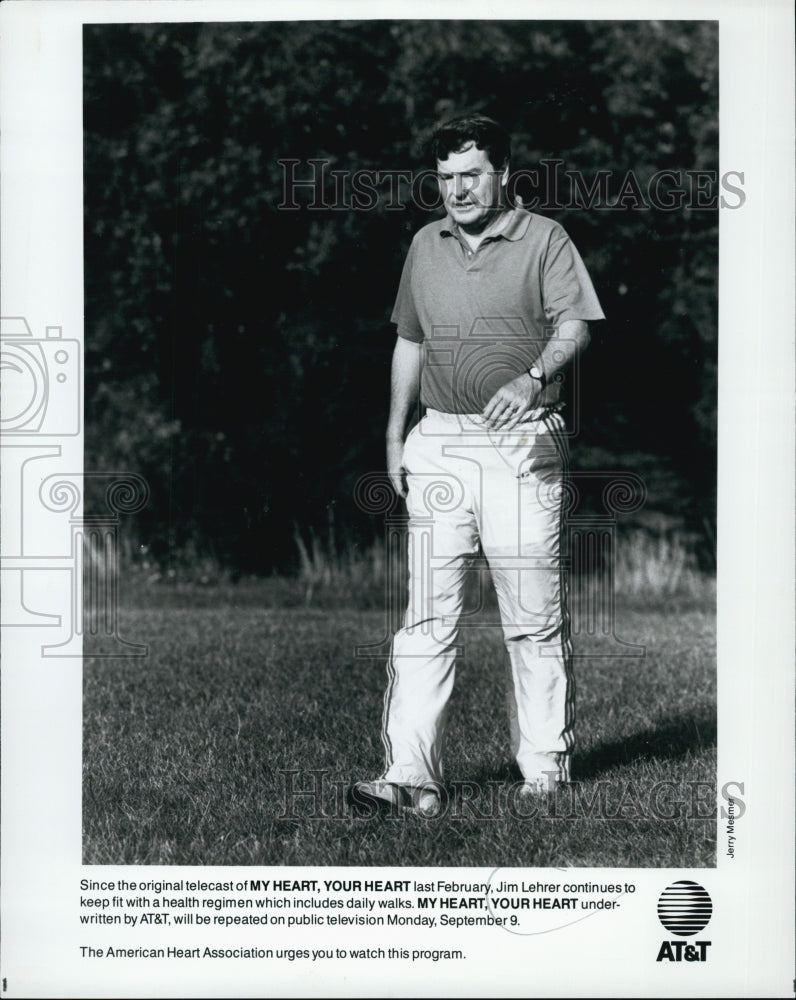 Press Photo Journalist Jim Lehrer for My Heart Your Heart - Historic Images