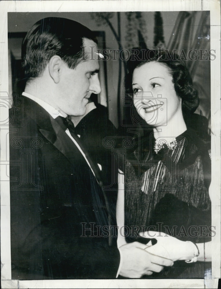 1938 Press Photo Millionaire Phil Plant & Marjorie King - Historic Images