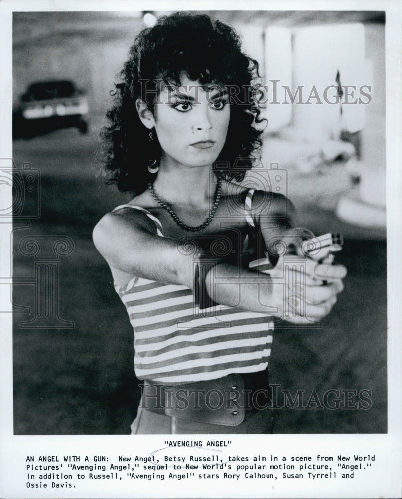 Press Photo Betsy Russell in "Avenging Angel" - Historic Images