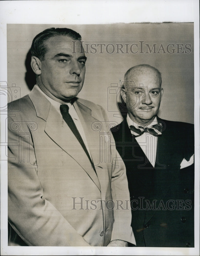 1949 Press Photo Clark Lee and Harry Brundidge for a trial - Historic Images