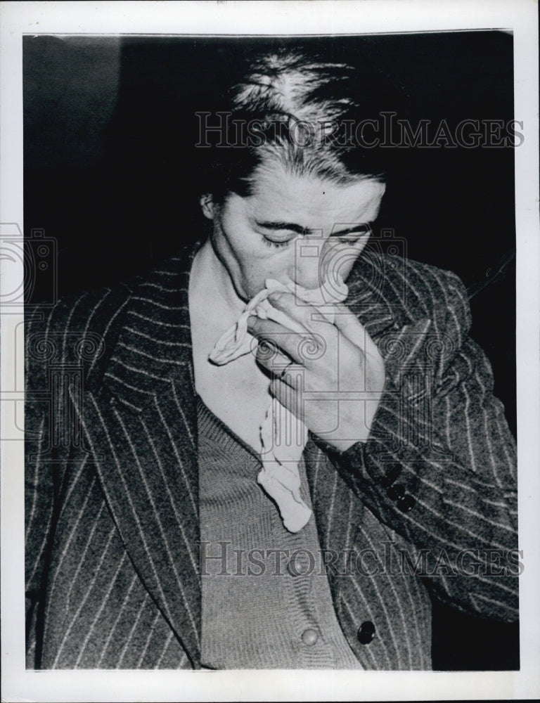 1946 Press Photo Closeup of Mrs. Sonya Leggett, charged with 1st degree murder - Historic Images