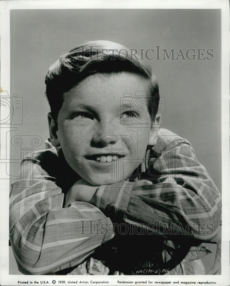1959 Press Photo Eddie Hodges "A Hole in the Head" - Historic Images
