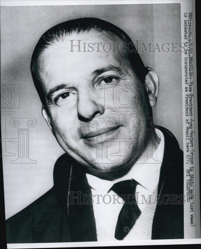 1961 Press Photo Vice President Joao Goulart expected to inaugurated President - Historic Images