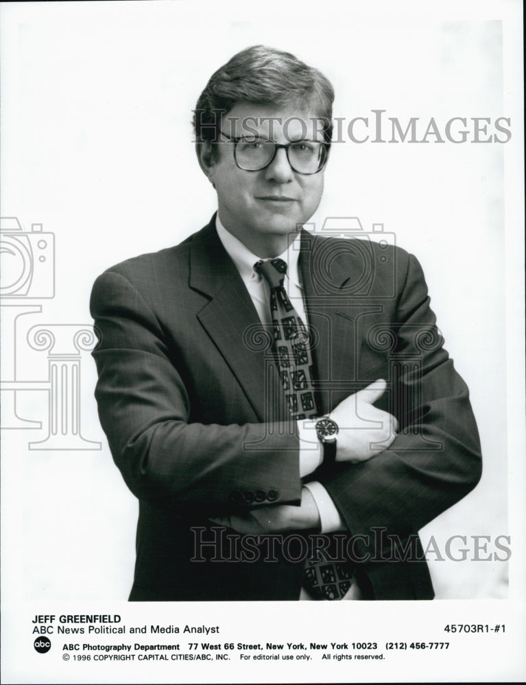 Press Photo Jeff Greenfield, ABC News Political And Media Analyst. - Historic Images