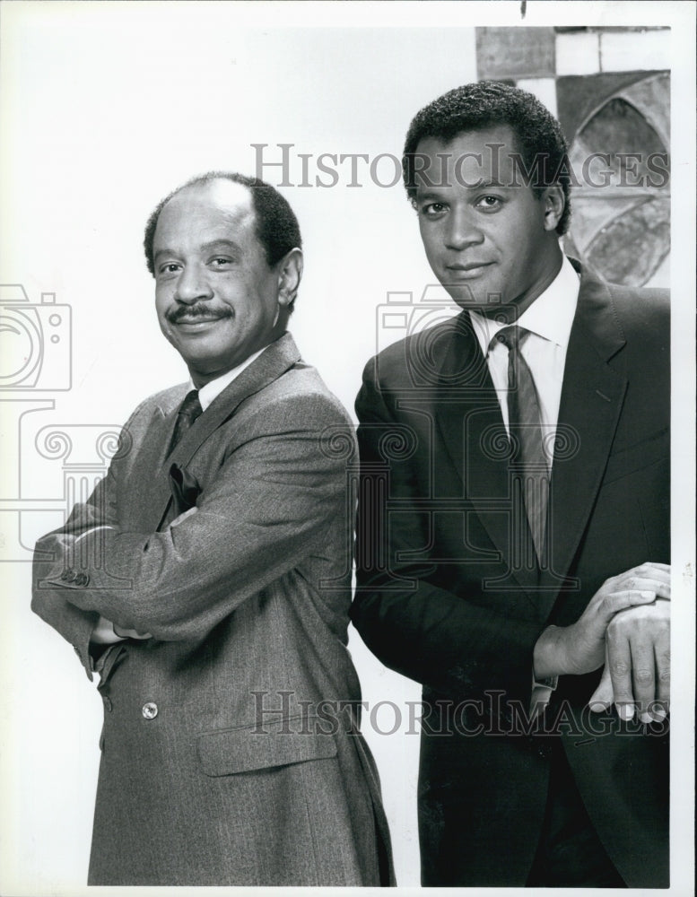 Press Photo Sherman Hemsley &amp; Clifton Davis - Historic Images